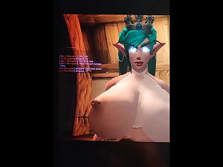 10 Spurts of cum AGAIN for Belle's Night Elf! (WoW Tribute)